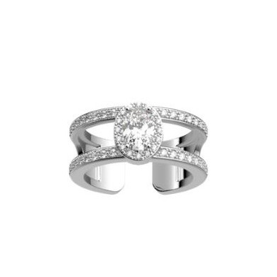 Bague Femme  Argent GEORGETTES Nuit 8mm