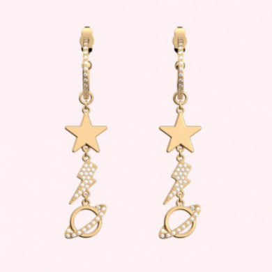 Boucles d’Oreilles Femme Or CADETTES Cosmos