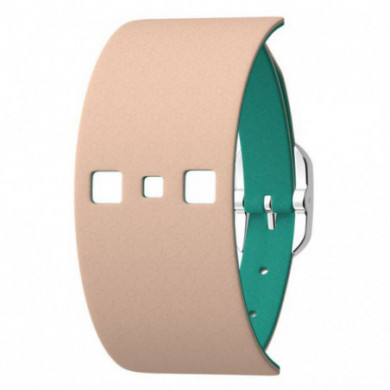 Bracelet montre femme GEORGETTES cuir Nude et Aquatic