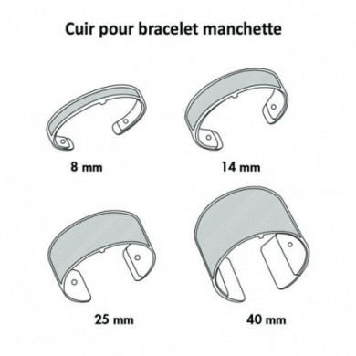 Cuir bracelet GEORGETTES Indigo et Blanc cassé