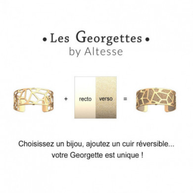 Cuir GEORGETTES pour bracelets manchettes Rouge pailleté et Ecarlate