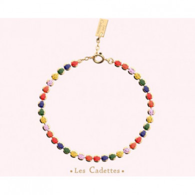 Bracelet Femme Or LES CADETTES multicolores