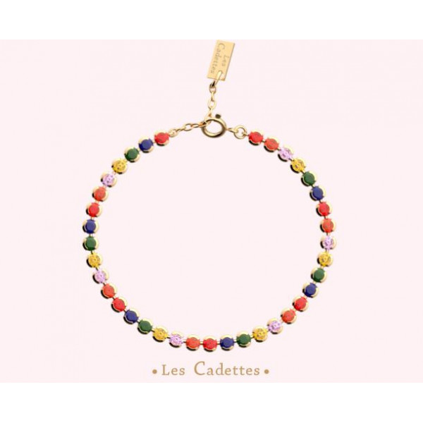 Bracelet Femme Or LES CADETTES multicolores