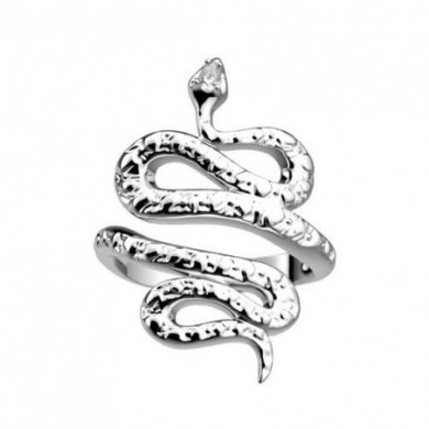 Bague argent LES GEORGETTES® Serpent précieux