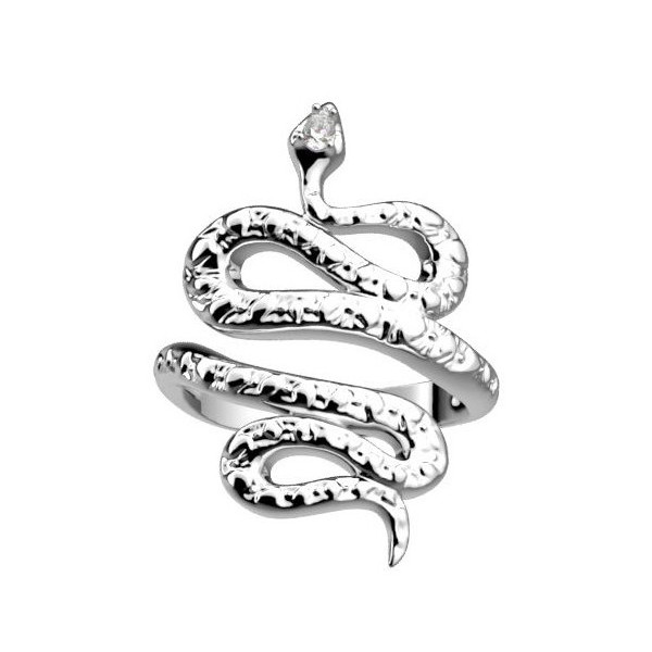 Bague argent LES GEORGETTES® Serpent précieux