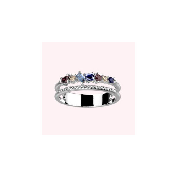 Bague Femme Argent CADETTES Aura multicolore