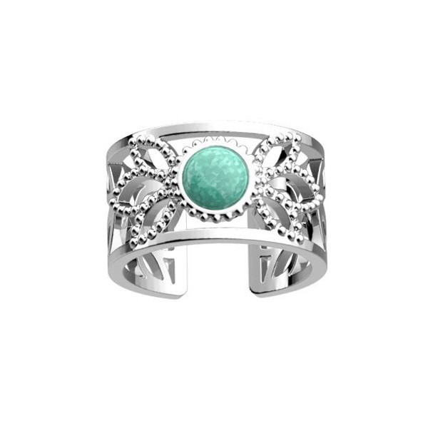 Bague GEORGETTES or Les Cadettes Lotus perle turquoise