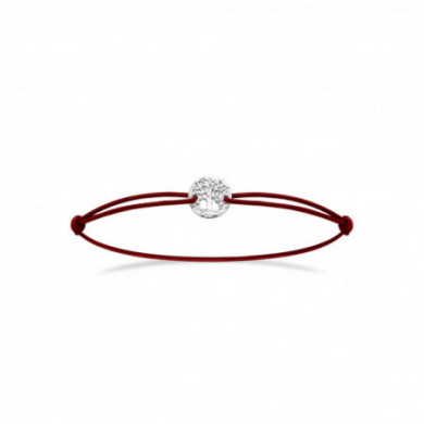 Bracelet cordon argent femme arbre de vie Influences