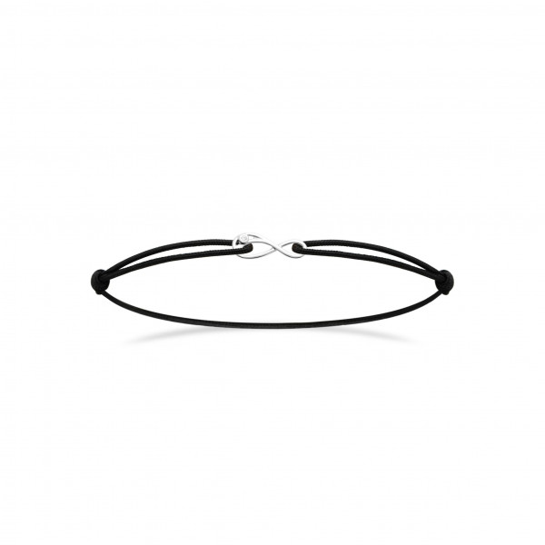 Bracelet cordon argent femme infini et oxyde de zirconium Influences