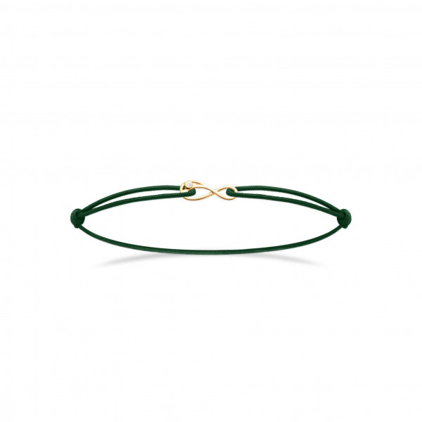 Bracelet cordon or femme infini et oxyde de zirconium Influences