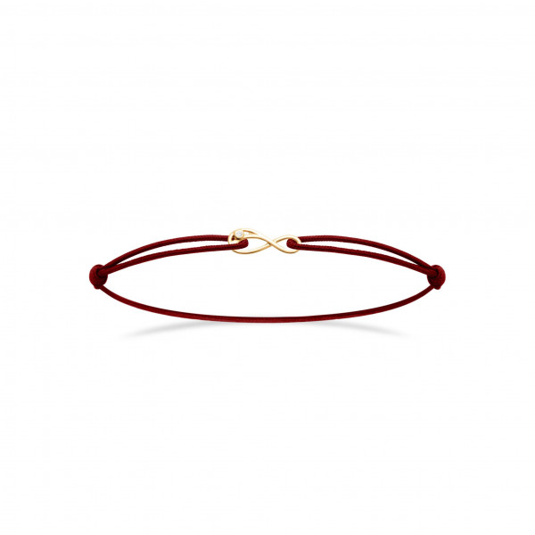 Bracelet cordon or femme infini et oxyde de zirconium Influences