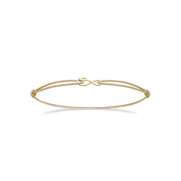 Bracelet cordon or femme infini et oxyde de zirconium Influences