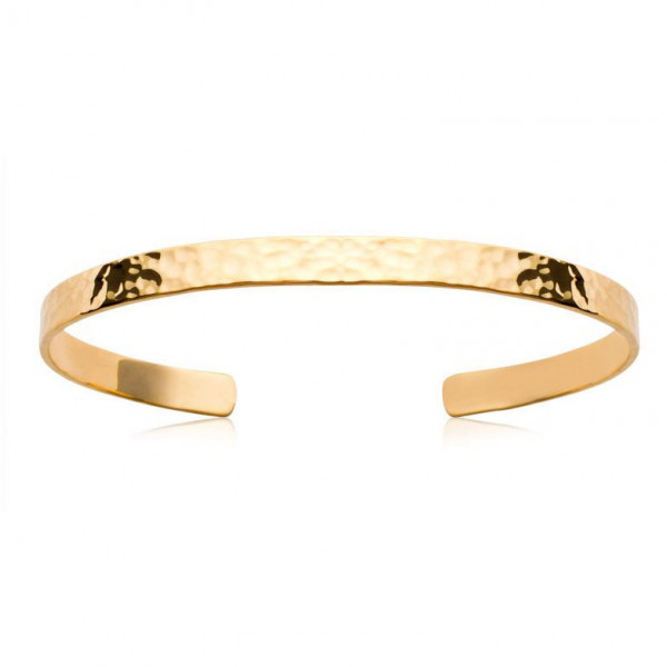 Bracelet or femme jonc martelé Influences