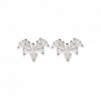 Puce d'oreilles Argent femme oxydes de zirconium Influences