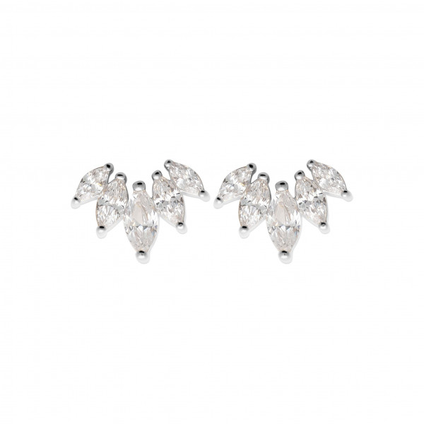 Puce d'oreilles Argent femme oxydes de zirconium Influences