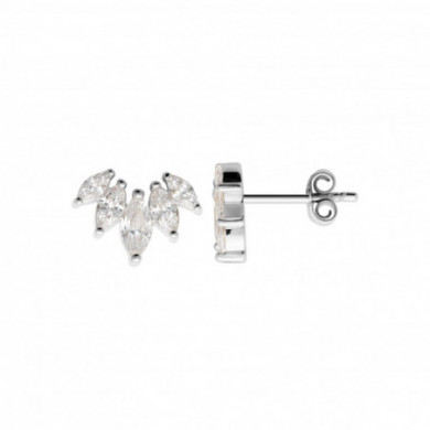 Puce d'oreilles Argent femme oxydes de zirconium Influences