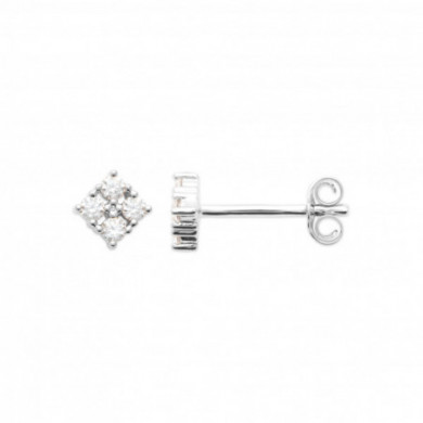 Puce d'oreilles Argent femme oxydes de zirconium Influences