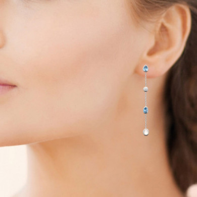 Boucles d’oreilles argent femme PV oxydes de zirconium Influences