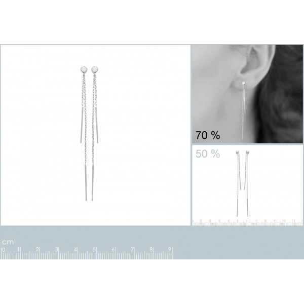 Boucles d’oreilles argent femme oxydes de zirconium Influences