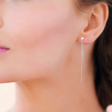 Boucles d’oreilles argent femme oxydes de zirconium Influences