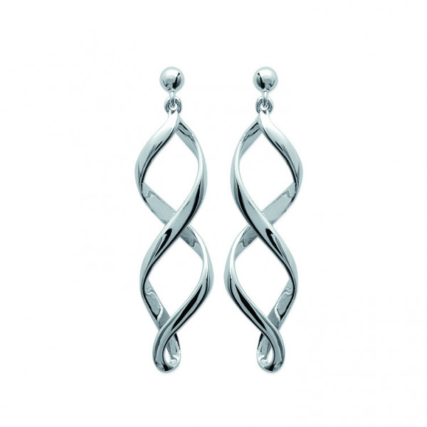 Boucles d’oreilles argent femme spirale Influences