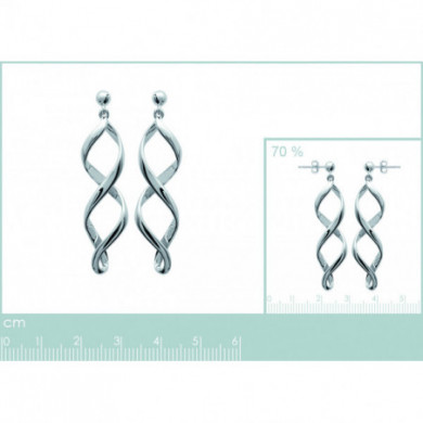 Boucles d’oreilles argent femme spirale Influences