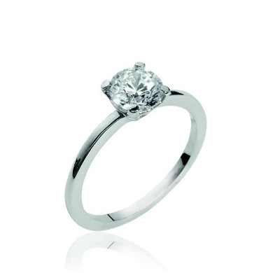 Bague solitaire argent 925 oxyde de zirconium Influences