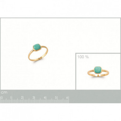 Bague or femme Amazonite Influences