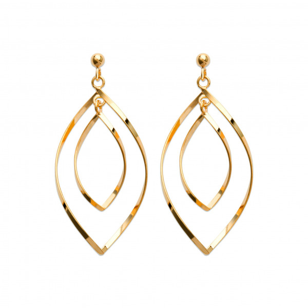 Boucles d’oreilles or femme ovale Influences