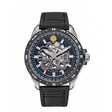 Montre homme cadran noir cuir noir Patrouille De France