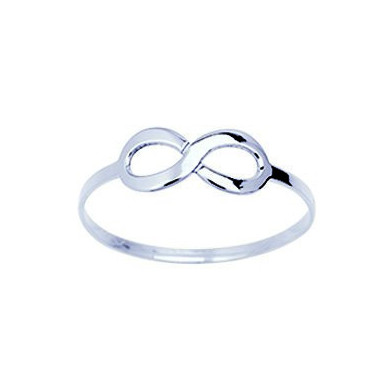 Bague femme Or blanc 18 carats Infini