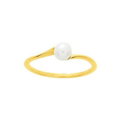 Bague femme Or jaune et perle 18 carats