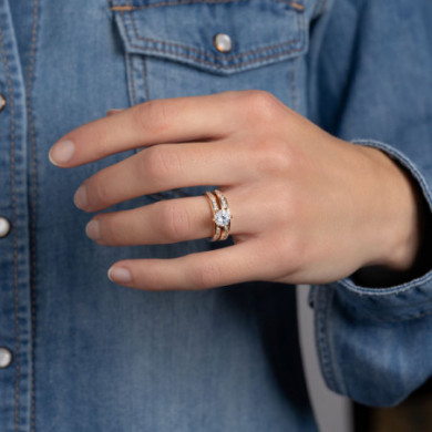 Bague or femme plaqué or zircon Influences