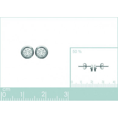 Puce d'oreilles Argent forme ronde 5mm Influences.