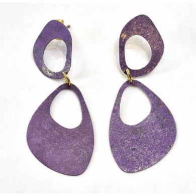 Boucles d'oreilles femme boucles d'oreilles bronze et violet Influences.