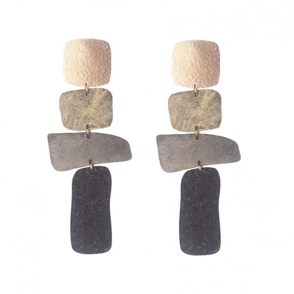 Boucles d'oreilles pendantes femmes, bronze Influences.