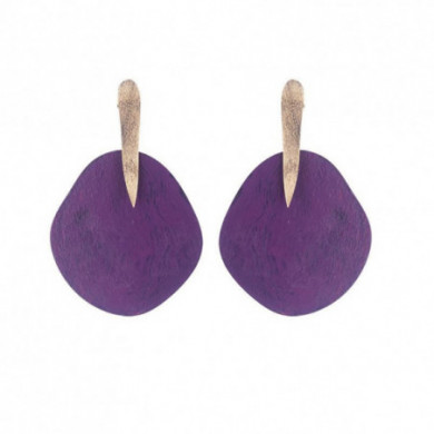 Boucles d'oreilles femmes bronze violet Influences.