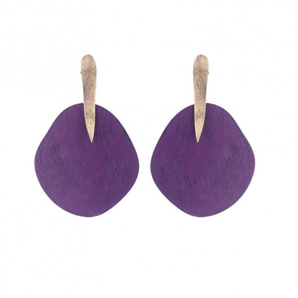 Boucles d'oreilles femmes bronze violet Influences.