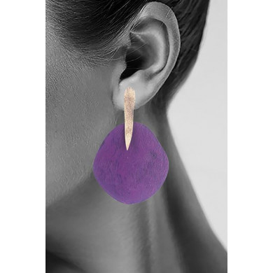 Boucles d'oreilles femmes bronze violet Influences.