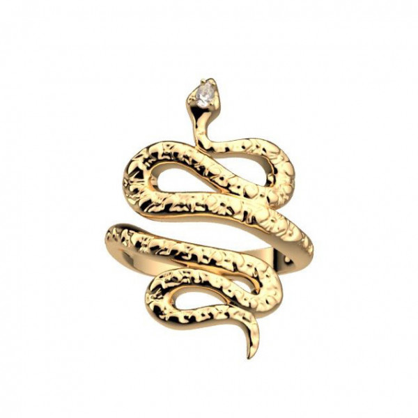 Bague or LES GEORGETTES Serpent précieux