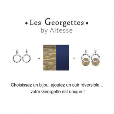 Boucles d’oreilles or pendantes GEORGETTES précieuses Chaine 25mm