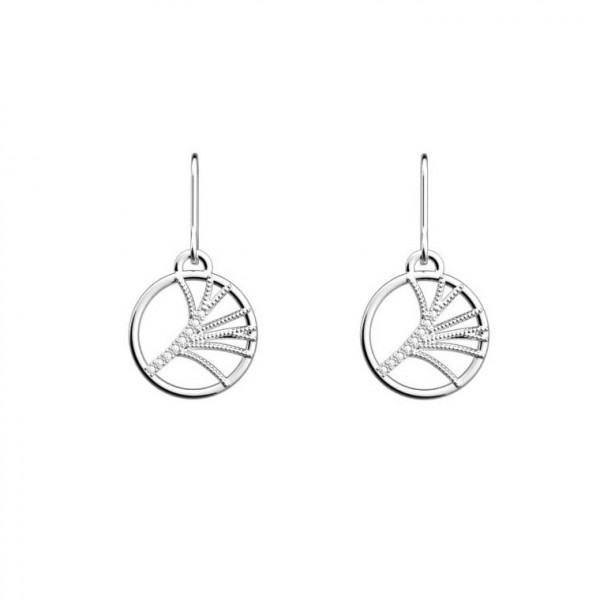 Boucles d’oreilles argent dormeuses GEORGETTES précieuses Rose Des Sables 16mm