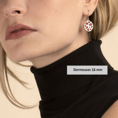 Boucles d’oreilles argent dormeuses GEORGETTES précieuses Rose Des Sables 16mm