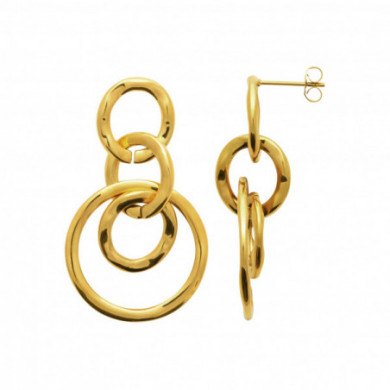 Boucles d’oreilles femme or acier inoxydable Influences