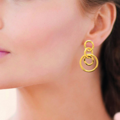 Boucles d’oreilles femme or acier inoxydable Influences