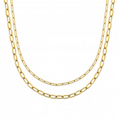 Collier femme or acier inoxydable multi rangs Influences