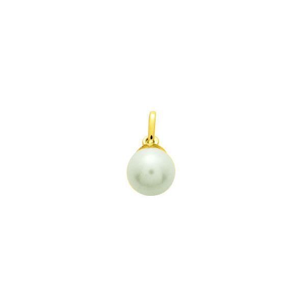 Pendentif or jaune perle culture eau douce 8 mm