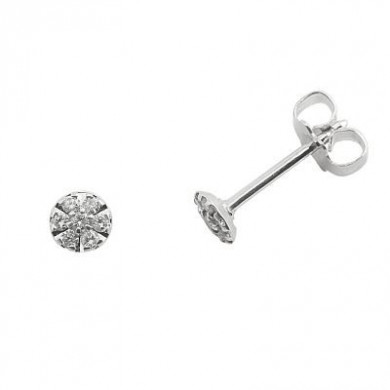 Boucles d'oreilles or 18 carats clous diamants 3mm