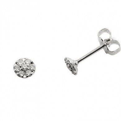 Boucles d'oreilles or 18 carats clous diamants 3,4mm