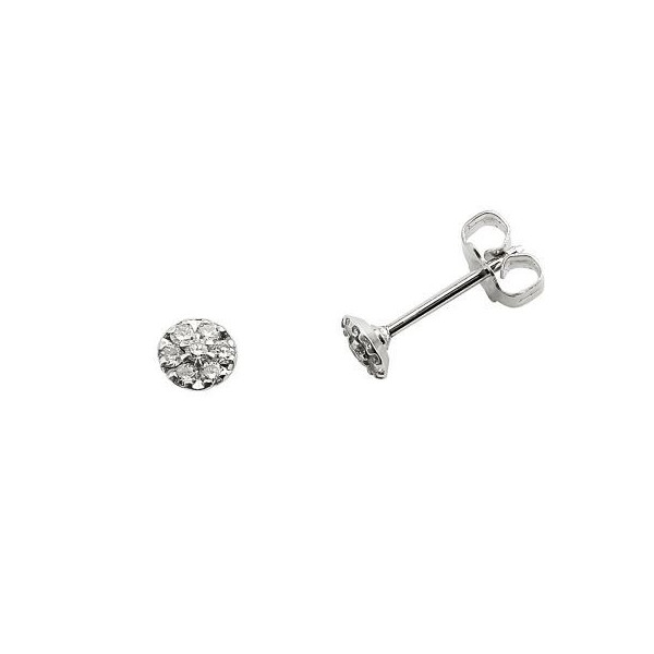 Boucles d'oreilles or 18 carats clous diamants 3,4mm